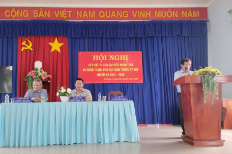 Hội nghị tiếp xúc cử tri của đại biểu Hội đồng nhân dân tỉnh trước kỳ họp thứ 8 khóa X và Hội đồng nhân dân thành phố Tây Ninh trước kỳ họp thứ 9 khóa XII, nhiệm kỳ 2021-2026.