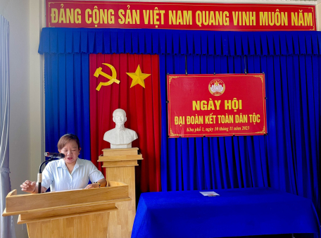 Khu phố 1, Phường 2, Thành phố Tây Ninh tổ chức Ngày hội "Đại đoàn kết dân tộc" năm 2023