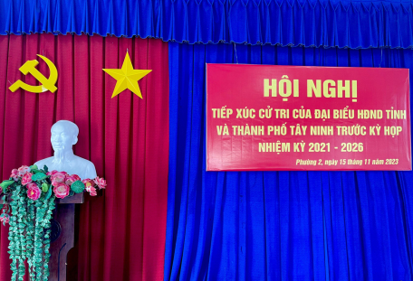 Ban thường trực Ủy ban MTTQ Việt Nam Phường 2, UBND, Hội đồng nhân dân phường 2 tổ chức TXCT trước kỳ họp  thứ 10 HĐND Tỉnh khoá X và trước kỳ họp thứ 10 Hội đồng nhân dân Thành phố Tây Ninh, KhóaXII, nhiệm kỳ 2021-2026.