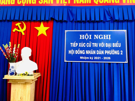 Ban thường trực Ủy ban MTTQ Việt Nam Phường 2, UBND, Hội đồng nhân dân phường 2 tổ chức TXCT Tiếp xúc cử tri 04 khu phố trước kỳ họp thứ 8 của Hội đồng nhân dân phường 2 khóa XII, nhiệm kỳ 2021-2026.
