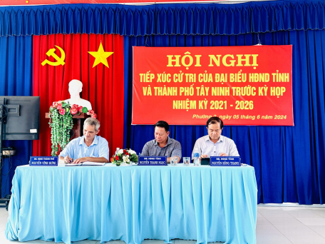Ban thường trực Ủy ban MTTQ Việt Nam Phường 2, UBND,  Hội đồng nhân dân phường 2 tổ chức TXCT trước kỳ họp thứ 13 HĐND tỉnh khóa X  và trước kỳ họp thứ 11 HĐND thành phố Tây Ninh khóa XII, nhiệm kỳ 2021 – 2026.